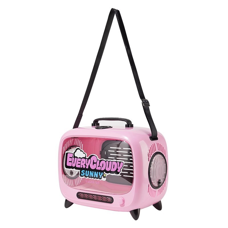 路可丝电视机猫包便携外出猫咪航空箱坐车神器大容量宠物背包保暖